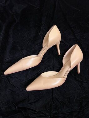 Sam Edelman Classic Pointed Jaina D'Orsay Pumps Stiletto Heels Beige size 8